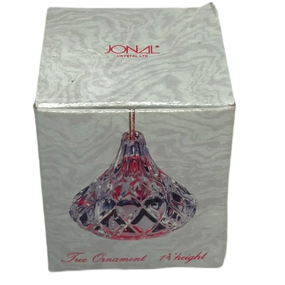 Crystal Kiss Made In Germany Ornament Hershey Kiss Full Lead Jonal Crystals